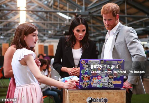 The Duke and Duchess of Sussex visit DogPatch Labs, a co-working space for technology start-ups located in Dublin's 'Digital Docklands' during their...