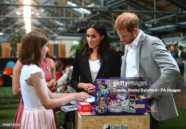 The Duke and Duchess of Sussex visit DogPatch Labs, a co-working space for technology start-ups located in Dublin's 'Digital Docklands' during their...