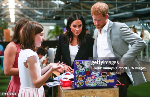 The Duke and Duchess of Sussex visit DogPatch Labs, a co-working space for technology start-ups located in Dublin's 'Digital Docklands' during their...