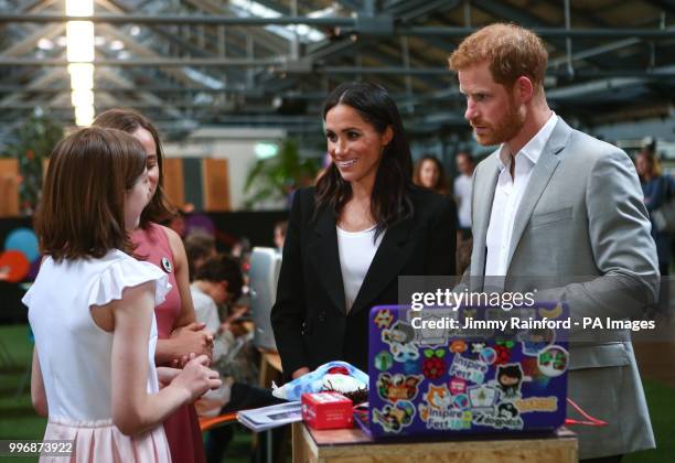 The Duke and Duchess of Sussex visit DogPatch Labs, a co-working space for technology start-ups located in Dublin's 'Digital Docklands' during their...