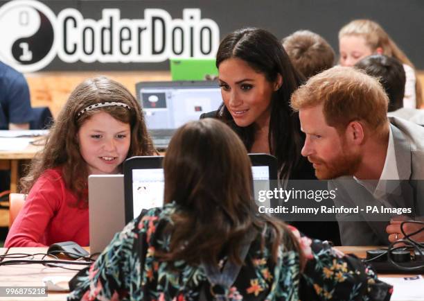 The Duke and Duchess of Sussex visit DogPatch Labs, a co-working space for technology start-ups located in Dublin's 'Digital Docklands' during their...