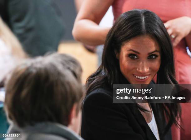 The Duchess of Sussex visits DogPatch Labs, a co-working space for technology start-ups located in Dublin's 'Digital Docklands' during her visit to...