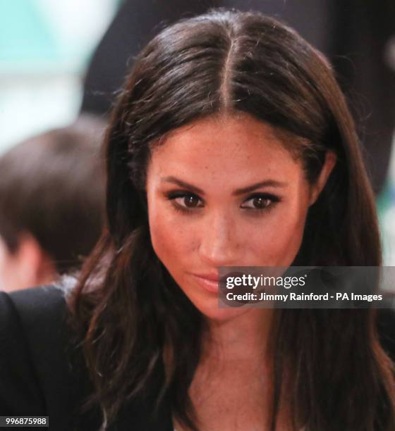 The Duchess of Sussex visits DogPatch Labs, a co-working space for technology start-ups located in Dublin's 'Digital Docklands' during her visit to...