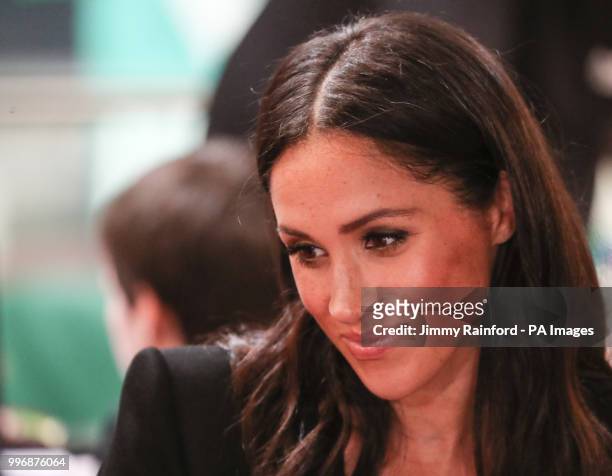 The Duchess of Sussex visits DogPatch Labs, a co-working space for technology start-ups located in Dublin's 'Digital Docklands' during her visit to...