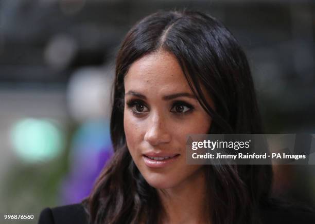 The Duchess of Sussex visits DogPatch Labs, a co-working space for technology start-ups located in Dublin's 'Digital Docklands' during her visit to...