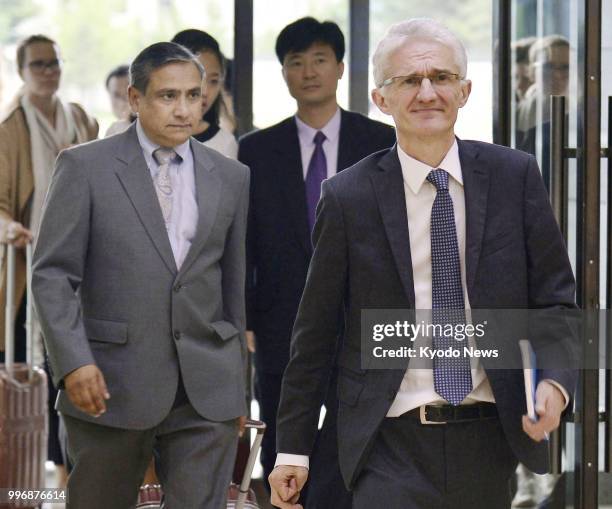 Mark Lowcock , the U.N. Undersecretary general for humanitarian affairs and emergency relief coordinator, is seen at Pyongyang's international...