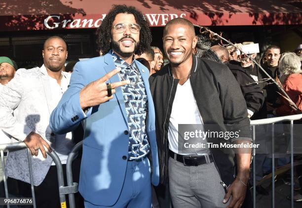 Daveed Diggs and guests attend the premiere of Summit Entertainment's "Blindspotting" at The Grand Lake Theater on July 11, 2018 in Oakland,...