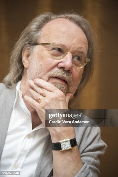 Benny Andersson of ABBA at the "Mamma Mia! Here We Go Again" Press Conference at the Grand Hotel on July 11, 2018 in Stockholm, Sweden.