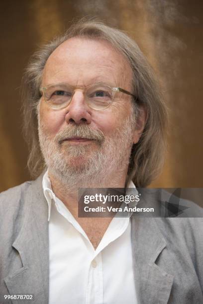 Benny Andersson of ABBA at the "Mamma Mia! Here We Go Again" Press Conference at the Grand Hotel on July 11, 2018 in Stockholm, Sweden.