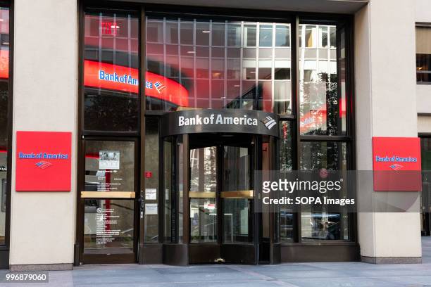 Bank of America bank branch on Park Avenue in New York City.