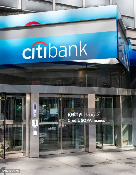 Citibank bank branch on Park Avenue in New York City.