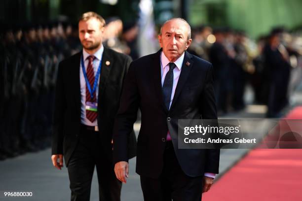 Gérard Collomb, Interior Minister of France, arrives at the European Union member states' interior and justice ministers conference on July 12, 2018...