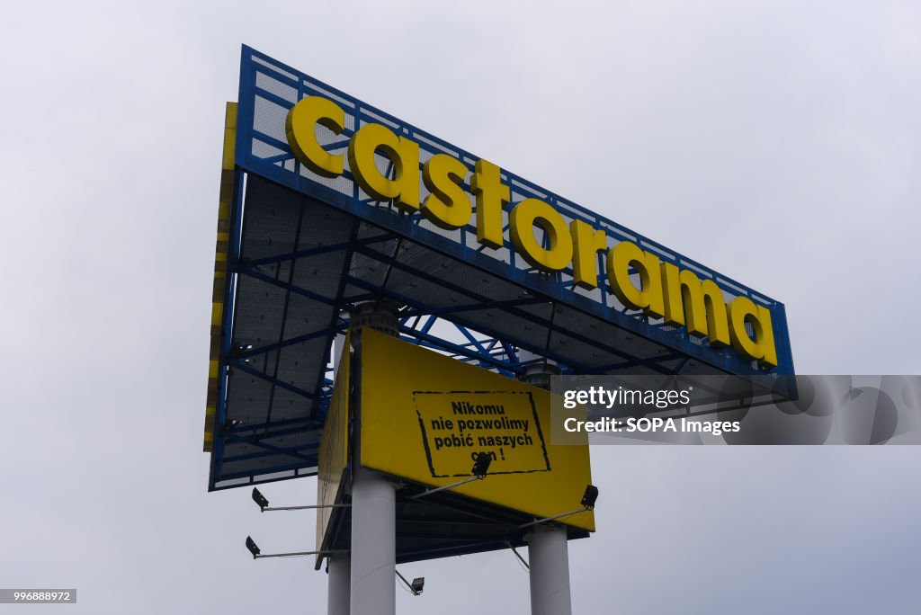 French retailer Castorama logo is seen in Krakow...