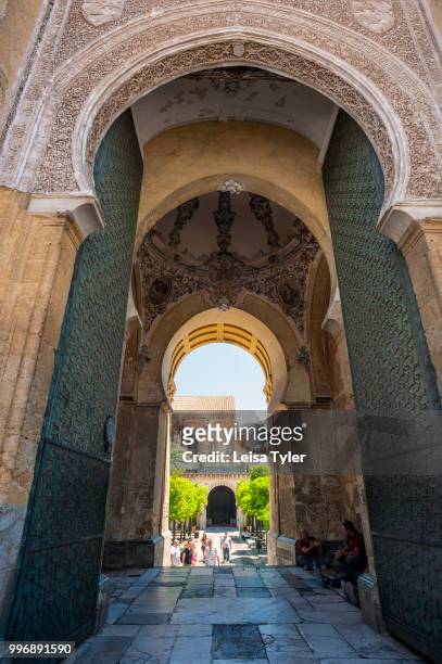 Entry to Cordoba Mezquita, a mosque turned cathedral which boasts some of the finest examples of Islamic architecture in the world, Córdoba, Spain.