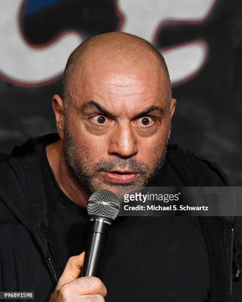 Comedian Joe Rogan performs during his appearance at The Ice House Comedy Club on July 11, 2018 in Pasadena, California.