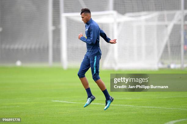 Davie Selke of Hertha BSC during the training at the Schenkendorfplatz on July 12, 2018 in Berlin, Germany.