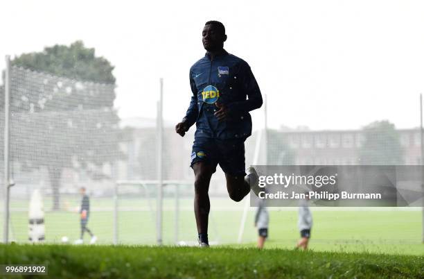 Salomon Kalou of Hertha BSC during the training at the Schenkendorfplatz on July 12, 2018 in Berlin, Germany.