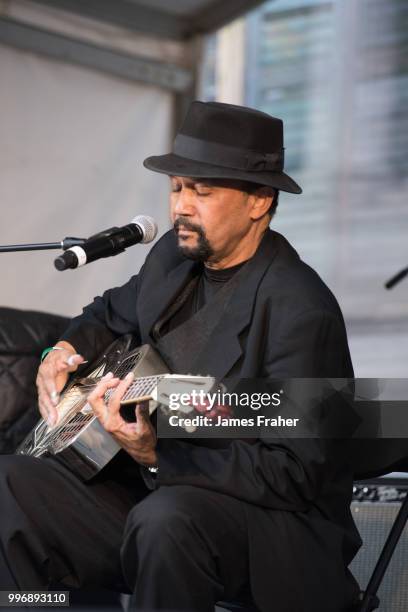 Diamon Jim Greene performs on stage at The Chicago Blues Festival on June 10, 2018 in Chicago, Illinois, United States.