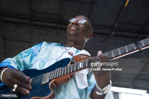 Vieux Farka Toure performs on stage at The Chicago Blues Festival on June 9, 2018 in Chicago, Illinois, United States.