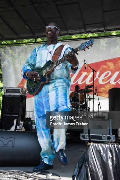 Vieux Farka Toure performs on stage at The Chicago Blues Festival on June 9, 2018 in Chicago, Illinois, United States.