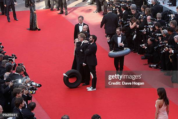 Actress Roxane Mesquida and Quentin Dupieux aka Mr Oizo attend "Biutiful" Premiere at the Palais des Festivals during the 63rd Annual Cannes Film...