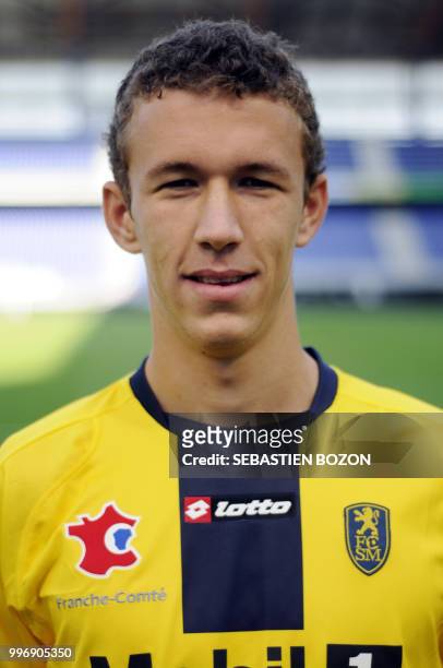 Sochaux-Montbeliard's Croatian midfielder Ivan Perisic poses on september 15, 2008 in Montbelliard, eastern France, during the team's official...