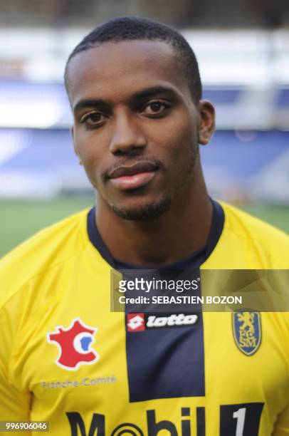 Sochaux-Montbeliard's French midfielder Nicolas Maurice Belay poses on september 15, 2008 in Montbelliard, eastern France, during the team's official...