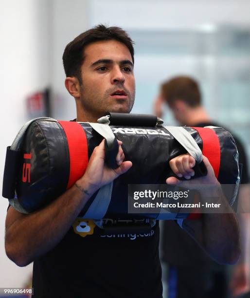 Eder Citadin Martins of FC Internazionale trains in the gym during the FC Internazionale training session at the club's training ground Suning...