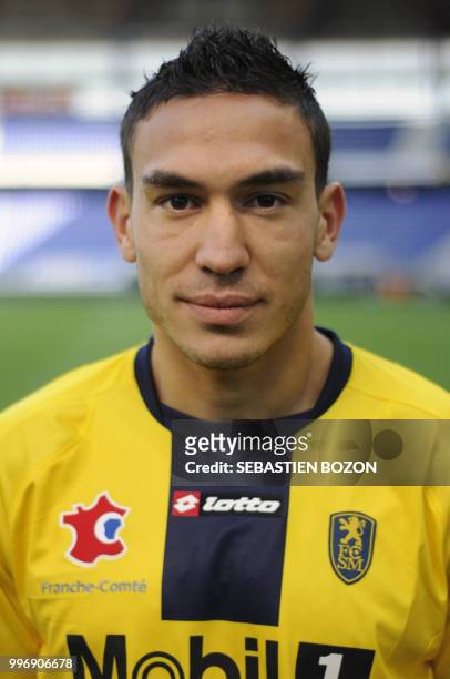Sochaux-Montbeliard's Turkish forward Mevlut Erding poses on september 15, 2008 in Montbelliard, eastern France, during the team's official...