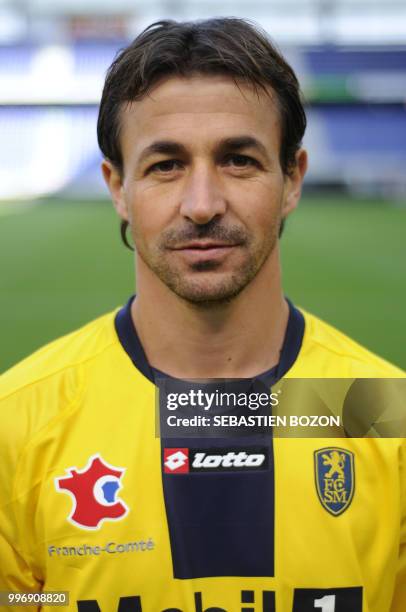 Sochaux-Montbeliard's French midfielder, Mickael Isabey poses on september 15, 2008 in Montbelliard, eastern France, during the team's official...