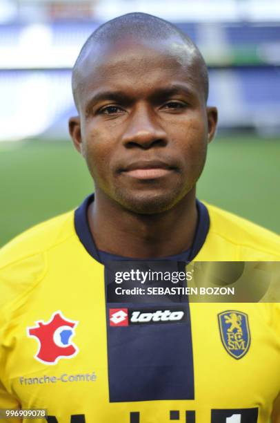 Sochaux-Montbeliard's Senegalese defender, Omar Daf poses on september 15, 2008 in Montbelliard, eastern France, during the team's official...