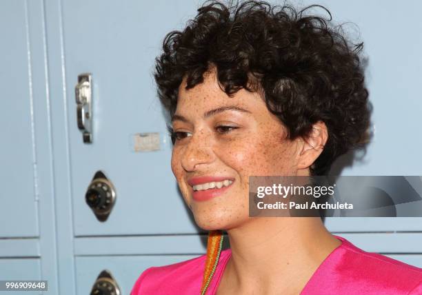 Actress Alia Shawkat attends the screening of A24's "Eighth Grade" at Le Conte Middle School on July 11, 2018 in Los Angeles, California.