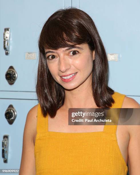 Actress Kate Micucci attends the screening of A24's "Eighth Grade" at Le Conte Middle School on July 11, 2018 in Los Angeles, California.