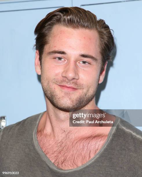 Actor Luke Benward attends the screening of A24's "Eighth Grade" at Le Conte Middle School on July 11, 2018 in Los Angeles, California.