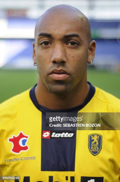 Sochaux-Montbeliard's French midfielder, Stephane Dalmat poses on september 15, 2008 in Montbelliard, eastern France, during the team's official...