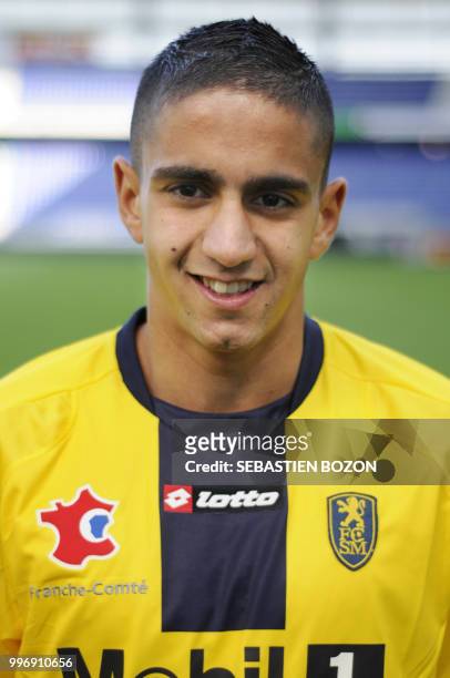 Sochaux-Montbeliard's French midfielder Ryad Boudebouz poses on september 15, 2008 in Montbelliard, eastern France, during the team's official...