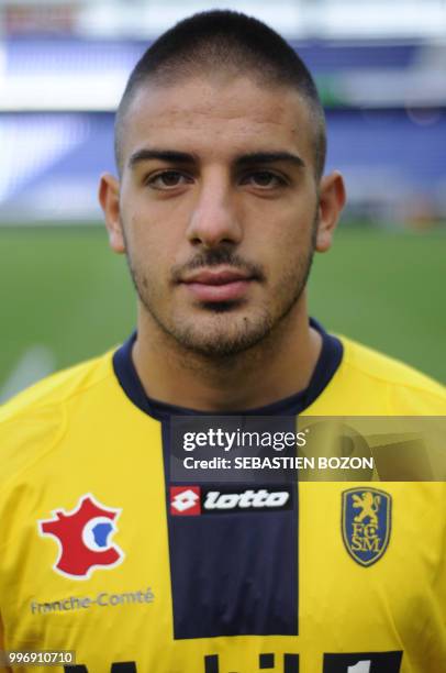 Sochaux-Montbeliard's French midfielder, Geoffrey Tulasne poses on september 15, 2008 in Montbelliard, eastern France, during the team's official...