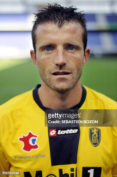 Sochaux-Montbeliard's French defender, Stephane Pichot poses on september 15, 2008 in Montbelliard, eastern France, during the team's official...