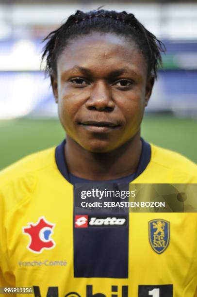 Sochaux-Montbeliard's Congolese midfielder, Franchel Ibara poses on september 15, 2008 in Montbelliard, eastern France, during the team's official...