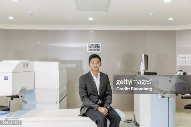 Chevy Beh, founder of BookDoc, poses for a photograph at the Tun Hussein Onn National Eye Hospital in Petaling Jaya, Selangor, Malaysia, on Tuesday,...