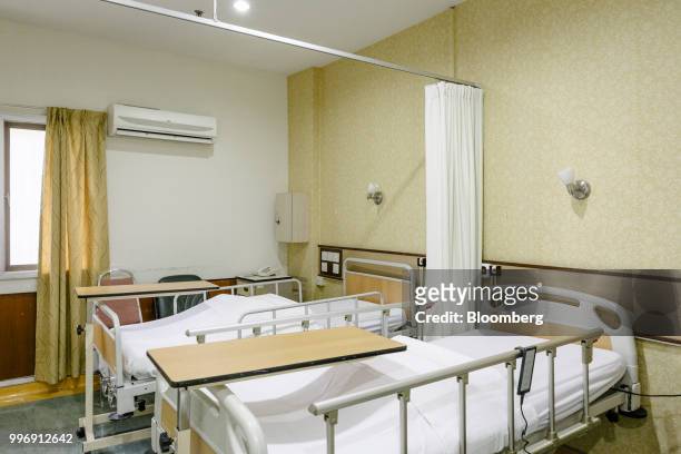 Beds sit in a patient ward at the Tun Hussein Onn National Eye Hospital in Petaling Jaya, Selangor, Malaysia, on Tuesday, July 10, 2018. About 14...