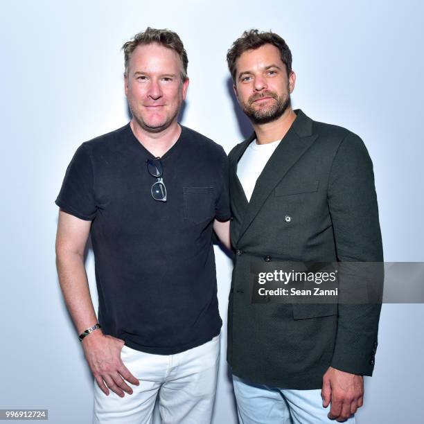 Todd Snyder and Joshua Jackson attend the Todd Snyder S/S 2019 Collection during NYFW Men's July 2018 at Industria Studios on July 11, 2018 in New...