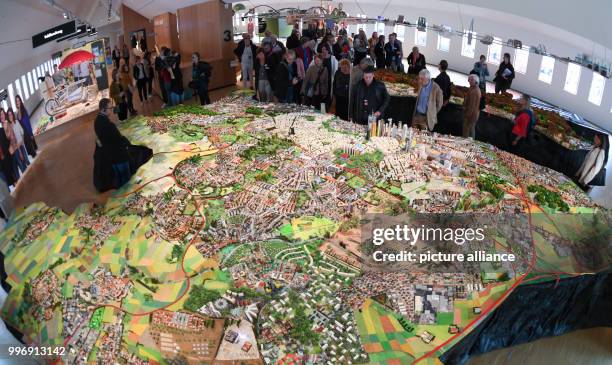 Square-meter model of Frankfurt, photographed at the Historical Museum in Frankfurt/Main, Germany, 4 October 2017. After ten years of restoration,...