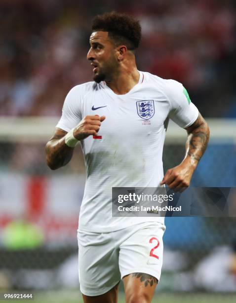 Kyle Walker of England is seen during the 2018 FIFA World Cup Russia Semi Final match between England and Croatia at Luzhniki Stadium on July 11,...