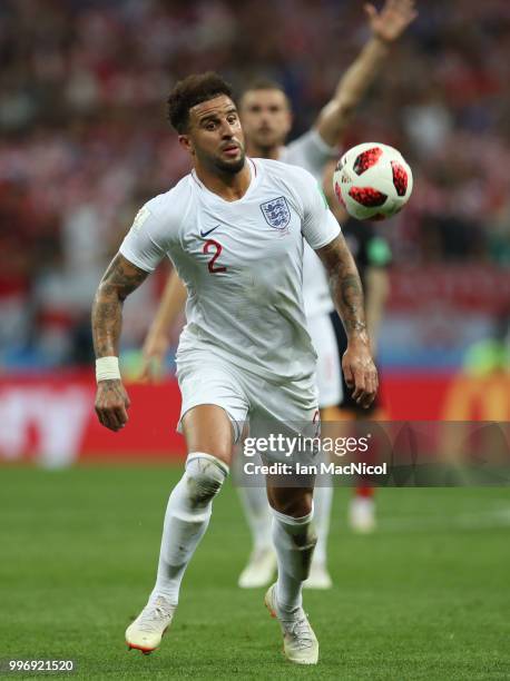 Kyle Walker of England is seen during the 2018 FIFA World Cup Russia Semi Final match between England and Croatia at Luzhniki Stadium on July 11,...