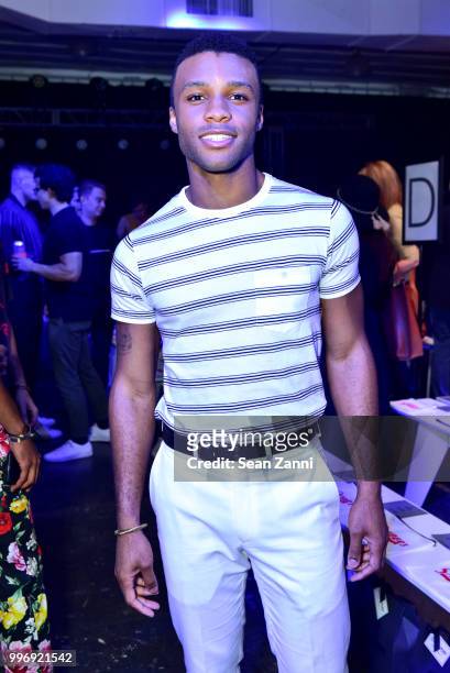 Dyllon Burnside attends the Todd Snyder S/S 2019 Collection during NYFW Men's July 2018 at Industria Studios on July 11, 2018 in New York City.