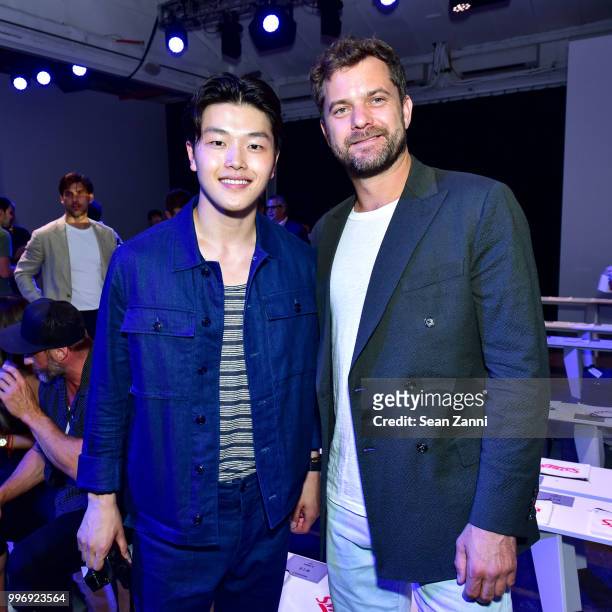 Alex Shibutani and Joshua Jackson attend the Todd Snyder S/S 2019 Collection during NYFW Men's July 2018 at Industria Studios on July 11, 2018 in New...