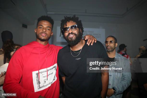 Trevor Jackson and Public School co-Founder Maxwell Osborne attend the Public School - Presentation - July 2018 New York City Men's Fashion Week on...