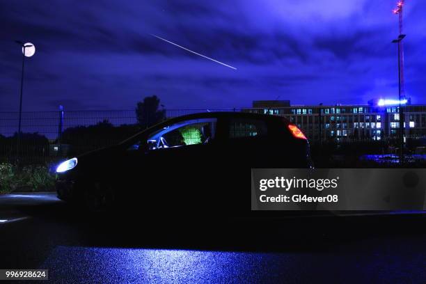 fiat grande punto - nightshot - punto stock pictures, royalty-free photos & images