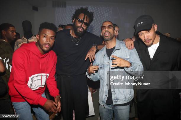 Trevor Jackson, Maxwell Osborne, Ryan Leslie, and Dao-Yi Chow attend the Public School - Presentation - July 2018 New York City Men's Fashion Week on...